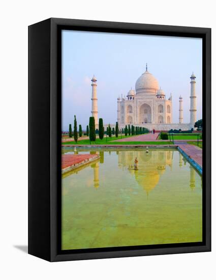 Taj Mahal Temple at Sunrise, Agra, India-Bill Bachmann-Framed Stretched Canvas