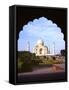 Taj Mahal Through Ornate Arch-Charles Bowman-Framed Stretched Canvas