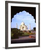 Taj Mahal Through Ornate Arch-Charles Bowman-Framed Photographic Print