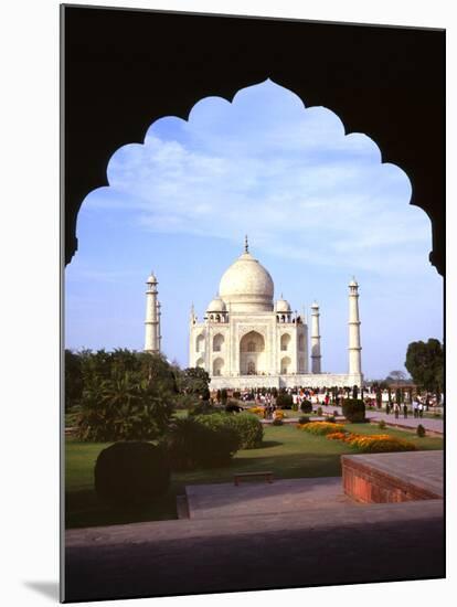 Taj Mahal Through Ornate Arch-Charles Bowman-Mounted Photographic Print