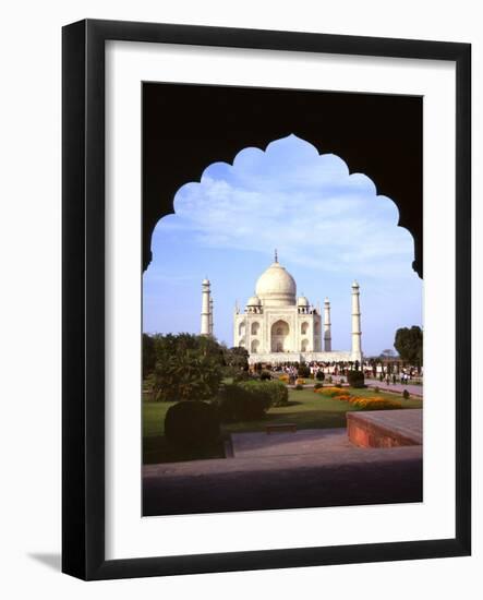 Taj Mahal Through Ornate Arch-Charles Bowman-Framed Photographic Print