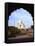 Taj Mahal Through Ornate Arch-Charles Bowman-Framed Stretched Canvas