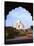 Taj Mahal Through Ornate Arch-Charles Bowman-Stretched Canvas