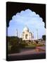 Taj Mahal Through Ornate Arch-Charles Bowman-Stretched Canvas
