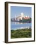 Taj Mahal, UNESCO World Heritage Site, across the Jumna (Yamuna) River, Agra, Uttar Pradesh State,-Gavin Hellier-Framed Photographic Print