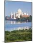 Taj Mahal, UNESCO World Heritage Site, across the Jumna (Yamuna) River, Agra, Uttar Pradesh State,-Gavin Hellier-Mounted Photographic Print