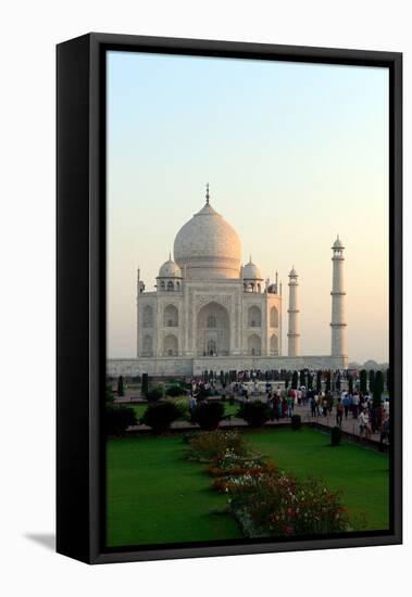 Taj Mahal, UNESCO World Heritage Site, Agra, Uttar Pradesh, India, Asia-Bhaskar Krishnamurthy-Framed Stretched Canvas