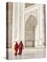 Taj Mahal, UNESCO World Heritage Site, Women in Colourful Saris, Agra, Uttar Pradesh State, India,-Gavin Hellier-Stretched Canvas