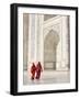 Taj Mahal, UNESCO World Heritage Site, Women in Colourful Saris, Agra, Uttar Pradesh State, India,-Gavin Hellier-Framed Photographic Print