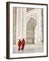 Taj Mahal, UNESCO World Heritage Site, Women in Colourful Saris, Agra, Uttar Pradesh State, India,-Gavin Hellier-Framed Photographic Print