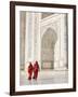 Taj Mahal, UNESCO World Heritage Site, Women in Colourful Saris, Agra, Uttar Pradesh State, India,-Gavin Hellier-Framed Photographic Print