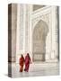 Taj Mahal, UNESCO World Heritage Site, Women in Colourful Saris, Agra, Uttar Pradesh State, India,-Gavin Hellier-Stretched Canvas