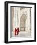 Taj Mahal, UNESCO World Heritage Site, Women in Colourful Saris, Agra, Uttar Pradesh State, India,-Gavin Hellier-Framed Photographic Print