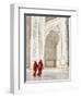 Taj Mahal, UNESCO World Heritage Site, Women in Colourful Saris, Agra, Uttar Pradesh State, India,-Gavin Hellier-Framed Photographic Print