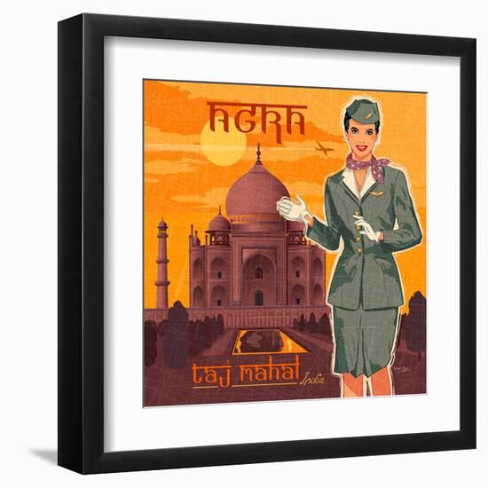 Taj mahal-Bruno Pozzo-Framed Art Print