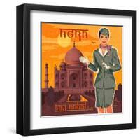 Taj mahal-Bruno Pozzo-Framed Art Print