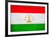 Tajikistan Flag Design with Wood Patterning - Flags of the World Series-Philippe Hugonnard-Framed Art Print