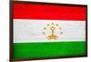 Tajikistan Flag Design with Wood Patterning - Flags of the World Series-Philippe Hugonnard-Framed Art Print