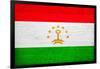 Tajikistan Flag Design with Wood Patterning - Flags of the World Series-Philippe Hugonnard-Framed Art Print