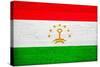Tajikistan Flag Design with Wood Patterning - Flags of the World Series-Philippe Hugonnard-Stretched Canvas