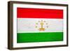 Tajikistan Flag Design with Wood Patterning - Flags of the World Series-Philippe Hugonnard-Framed Art Print