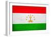 Tajikistan Flag Design with Wood Patterning - Flags of the World Series-Philippe Hugonnard-Framed Art Print