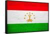 Tajikistan Flag Design with Wood Patterning - Flags of the World Series-Philippe Hugonnard-Framed Stretched Canvas