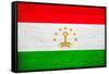 Tajikistan Flag Design with Wood Patterning - Flags of the World Series-Philippe Hugonnard-Framed Stretched Canvas