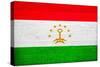 Tajikistan Flag Design with Wood Patterning - Flags of the World Series-Philippe Hugonnard-Stretched Canvas