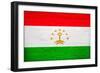 Tajikistan Flag Design with Wood Patterning - Flags of the World Series-Philippe Hugonnard-Framed Premium Giclee Print