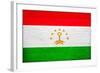 Tajikistan Flag Design with Wood Patterning - Flags of the World Series-Philippe Hugonnard-Framed Art Print