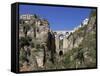 Tajo Gorge and New Bridge, Ronda, Malaga Province, Andalucia, Spain, Europe-Jeremy Lightfoot-Framed Stretched Canvas