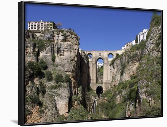 Tajo Gorge and New Bridge, Ronda, Malaga Province, Andalucia, Spain, Europe-Jeremy Lightfoot-Framed Photographic Print