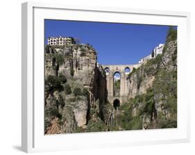 Tajo Gorge and New Bridge, Ronda, Malaga Province, Andalucia, Spain, Europe-Jeremy Lightfoot-Framed Photographic Print