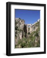 Tajo Gorge and New Bridge, Ronda, Malaga Province, Andalucia, Spain, Europe-Jeremy Lightfoot-Framed Photographic Print