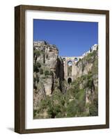 Tajo Gorge and New Bridge, Ronda, Malaga Province, Andalucia, Spain, Europe-Jeremy Lightfoot-Framed Photographic Print