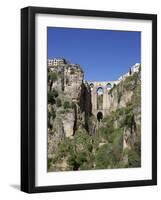 Tajo Gorge and New Bridge, Ronda, Malaga Province, Andalucia, Spain, Europe-Jeremy Lightfoot-Framed Photographic Print