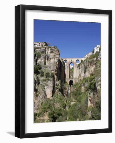 Tajo Gorge and New Bridge, Ronda, Malaga Province, Andalucia, Spain, Europe-Jeremy Lightfoot-Framed Photographic Print