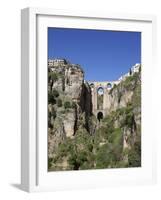 Tajo Gorge and New Bridge, Ronda, Malaga Province, Andalucia, Spain, Europe-Jeremy Lightfoot-Framed Photographic Print