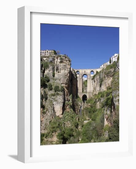 Tajo Gorge and New Bridge, Ronda, Malaga Province, Andalucia, Spain, Europe-Jeremy Lightfoot-Framed Photographic Print