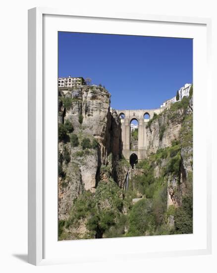 Tajo Gorge and New Bridge, Ronda, Malaga Province, Andalucia, Spain, Europe-Jeremy Lightfoot-Framed Photographic Print