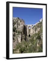 Tajo Gorge and New Bridge, Ronda, Malaga Province, Andalucia, Spain, Europe-Jeremy Lightfoot-Framed Photographic Print