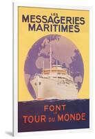 Take a Cruise Around the World with les Messageries Maritimes-Sandy Hook-Framed Art Print