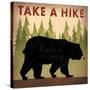 Take a Hike Black Bear-Ryan Fowler-Stretched Canvas