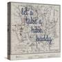 Take a Hike, Buddy - 1881, Yellowstone National Park 1881, Wyoming, United States Map-null-Stretched Canvas