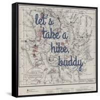 Take a Hike, Buddy - 1881, Yellowstone National Park 1881, Wyoming, United States Map-null-Framed Stretched Canvas