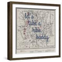 Take a Hike, Buddy - 1881, Yellowstone National Park 1881, Wyoming, United States Map-null-Framed Premium Giclee Print