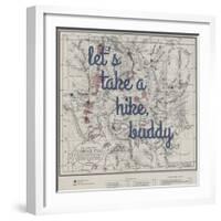 Take a Hike, Buddy - 1881, Yellowstone National Park 1881, Wyoming, United States Map-null-Framed Premium Giclee Print