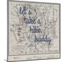 Take a Hike, Buddy - 1881, Yellowstone National Park 1881, Wyoming, United States Map-null-Mounted Premium Giclee Print