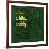 Take a Hike, Buddy - 1881, Yellowstone National Park 1881, Wyoming, United States Map-null-Framed Giclee Print